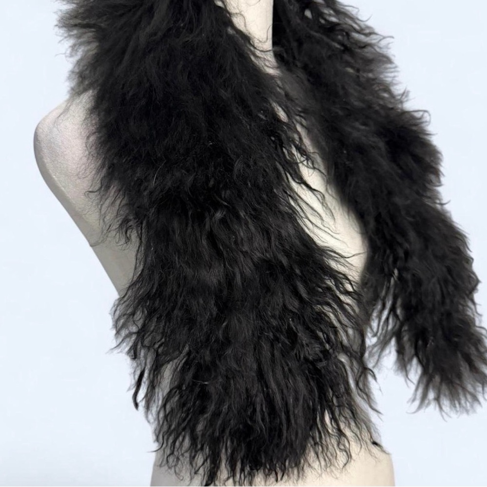 Chic Black Faux Fur Wrap